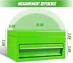 Torin APBT701GB Mini boîte à outils portable en acier de 10 po avec tiroir, petit coffre à outils en métal pour garage, maison ou établi, vert