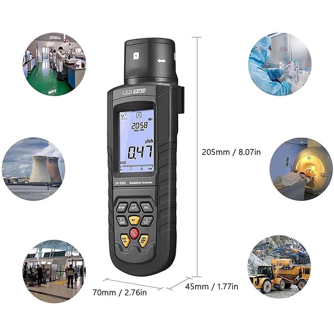 Geigerzähler Radioaktivität, Nuklearer Strahlungsdetektor, Röntgenmessgerät, Tragbares Digitales Messgerät, Hochempfindliches Dosimeter Mit LCD-Display-Alarmgerät