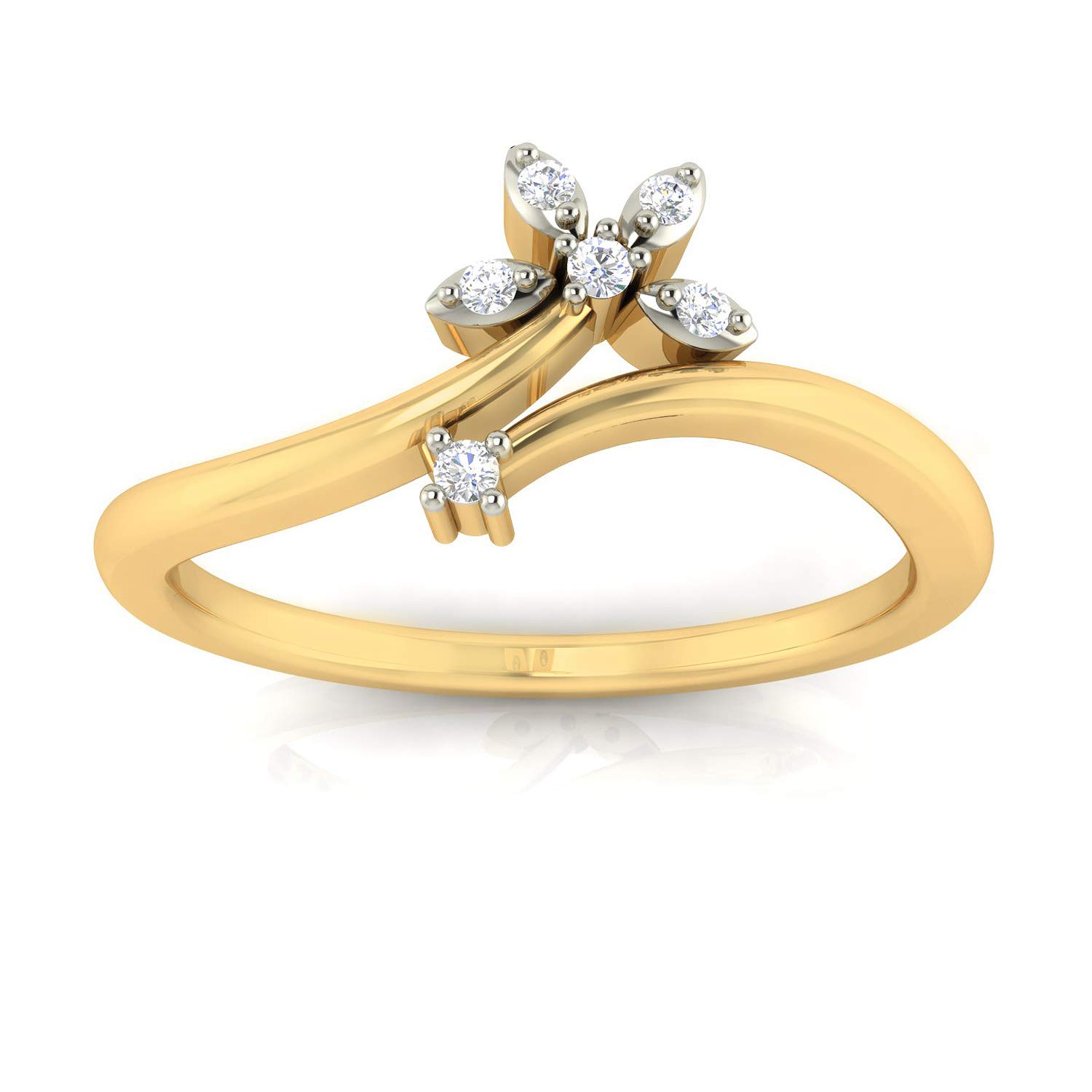 avsar Jewellery 18k (750) Yellow Gold and Diamond Ring for Women-picture-14