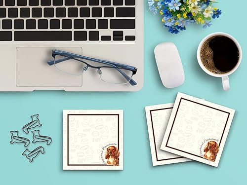 Miniatura 2 de Butler in the Home Paquete de 3 notas adhesivas de 3 x 3 pulgadas, 50 hojas por bloc, perro salchicha de pelo largo, lindo y divertido bloc de notas