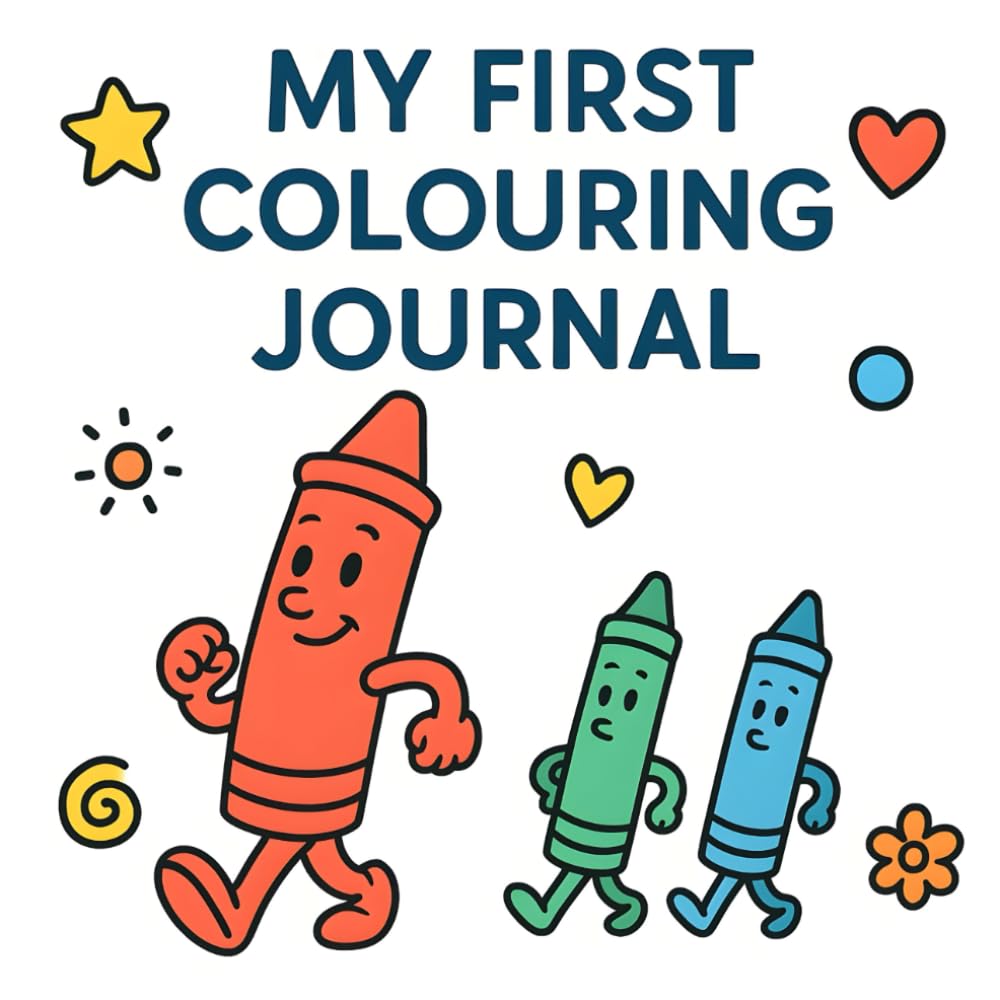MY FIRST COLOURING JOURNAL: A Simple and Fun First Coloring Book for Ages 3–8 with Bold Outlines, Clean Pages and Cute Everyday Object Characters