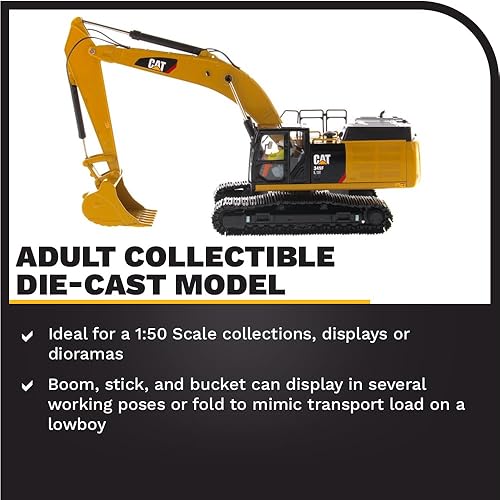 Miniatura 3 de Diecast Masters CAT Caterpillar 349F L XE Excavadora hidráulica con operador Línea alta Serie 1/50 Diecast Modelo 85943