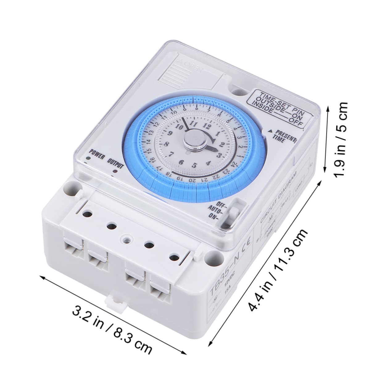 MAGICLULU Timer Meccanico da Cucina, Interruttore Temporizzato Meccanico 110-230vac 16a, Bianco, Pc, per Casa e Pancake