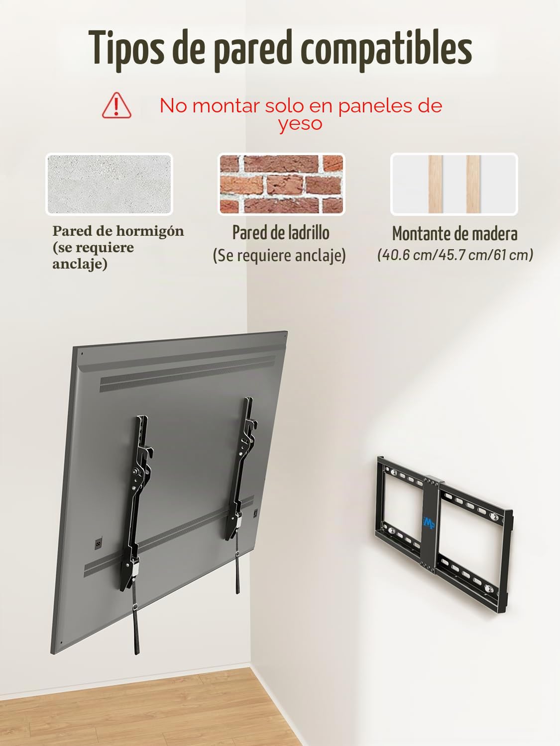 Mounting Dream Soporte de Pared de TV Inclinable Soporte TV para Muchos 37-70 Pulgadas LED, LCD, OLED y Plasma Televisores de hasta VESA 600x400mm y 60 kg, Cable HDMI de 1,5m Incluido, MD2268-LK-02