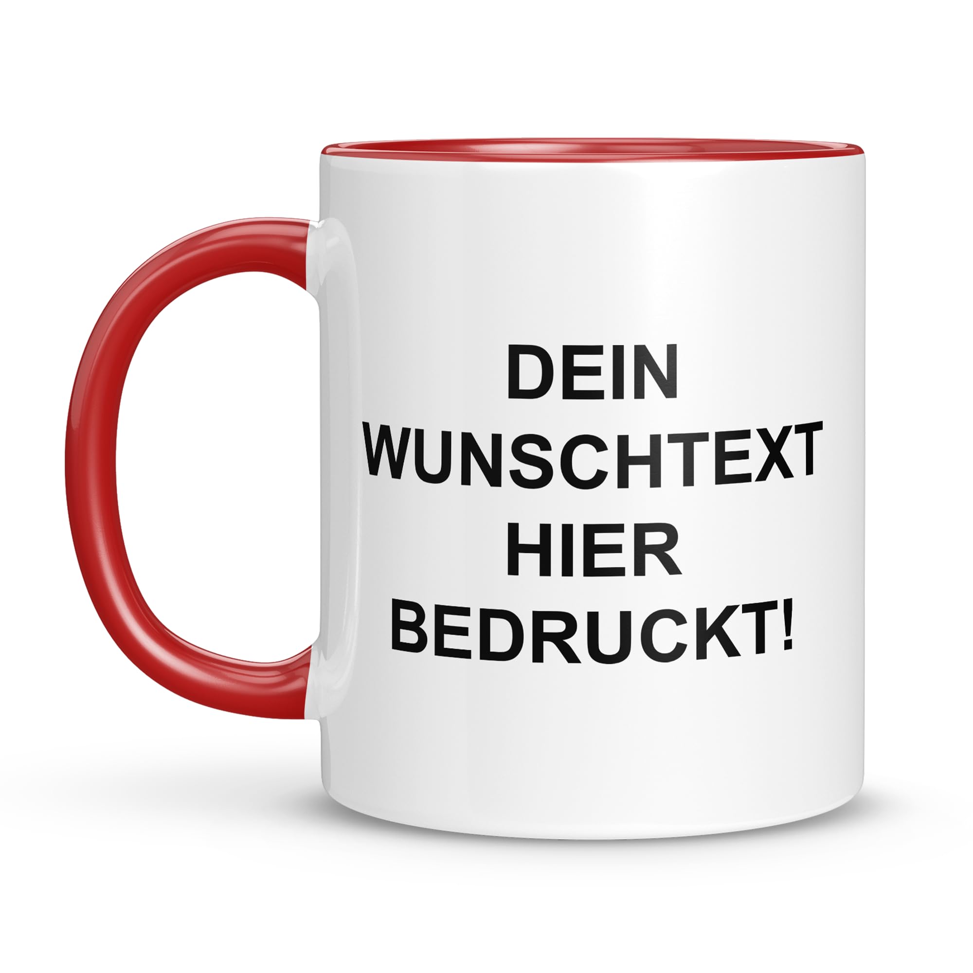 LIEBTASTISCH Personalisierte Tasse – Tasse mit Namen – Spülmaschinen- & Mikrowellengeeignet – In Deutschland bedruckt – 330 ml – Tasse personalisiert & beidseitig bedruckt – Tasse bedrucken (Rot)