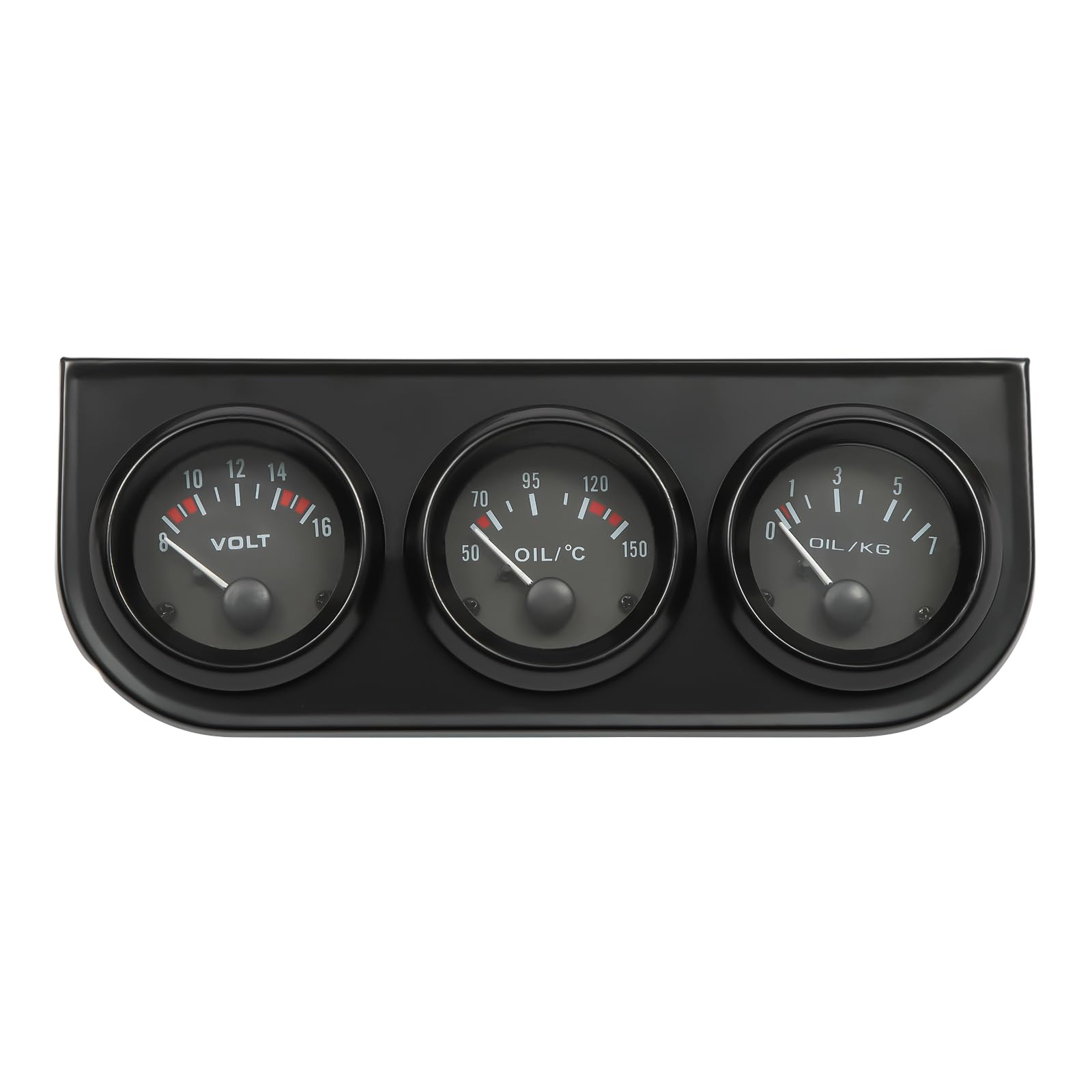 3 in 1 strumenti per auto, temperatura dell'olio, indicatore di voltaggio, per veicoli da 8 a 16 V, facile lettura
