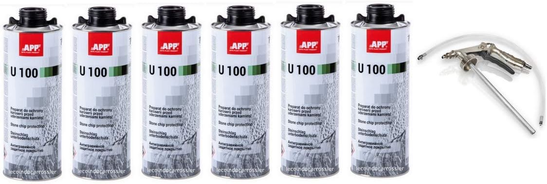 Produit Carrosserie Carton 6 Antigravillons Noir U100/U200 Pistolet Blackson - Pour Carrosserie, Neuf Anti Gravillon Gris