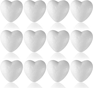 Foam Balls,12 Pack Heart Foam Ball Smooth Polystyrene Foam Balls Foam Balls for Arts and Crafts, Sculptures, Floral Arrangements, Modeling (4 Inches)