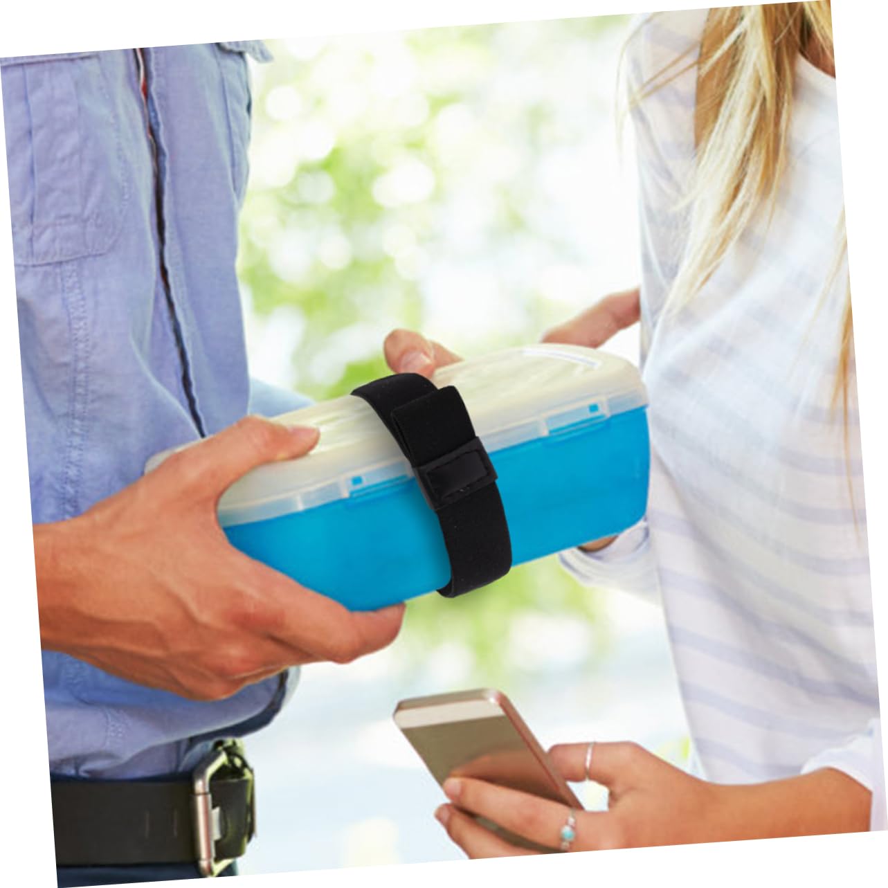 Healeved Cinghie Elastiche Colorate Per Bento Box 6 Pezzi Fasce Regolabili Con Fibbie Per Contenitori Pranzo Porta Posate Casa Ufficio Picnic 4.72X0.79X0.04In