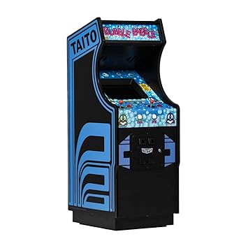 quarter arcades Official Bubble Bobble 1/4 Sized (17 Inches Tall) Mini Arcade Cabinet by Numskull ? Playable Replica Retro Arcade Game Machine ? Micro Retro Console