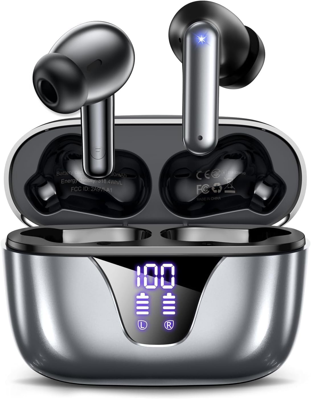 ZIUTY Earbuds Bluetooth 5.3 Headphones 50H Playtime Deep Bass Stereo Ear Buds with Mic IPX7