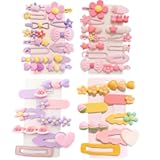 4 pack Cute Hair Clips Girls Hair Accessories Colorful Hair Clips for Girls/Kids,with Flower/Heart/Bow