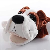 Vista 5 de Perro de peluche cachorro boca abierta marionetas de mano juguetes de animales imaginativo juego de simulación narración