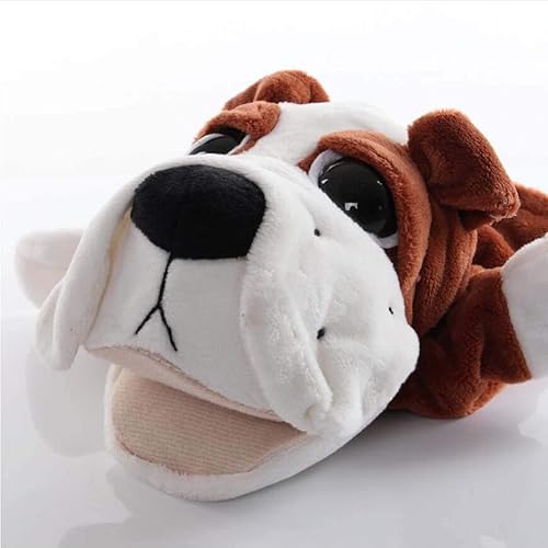 Miniatura 5 de Perro de peluche cachorro boca abierta marionetas de mano juguetes de animales imaginativo juego de simulación narración