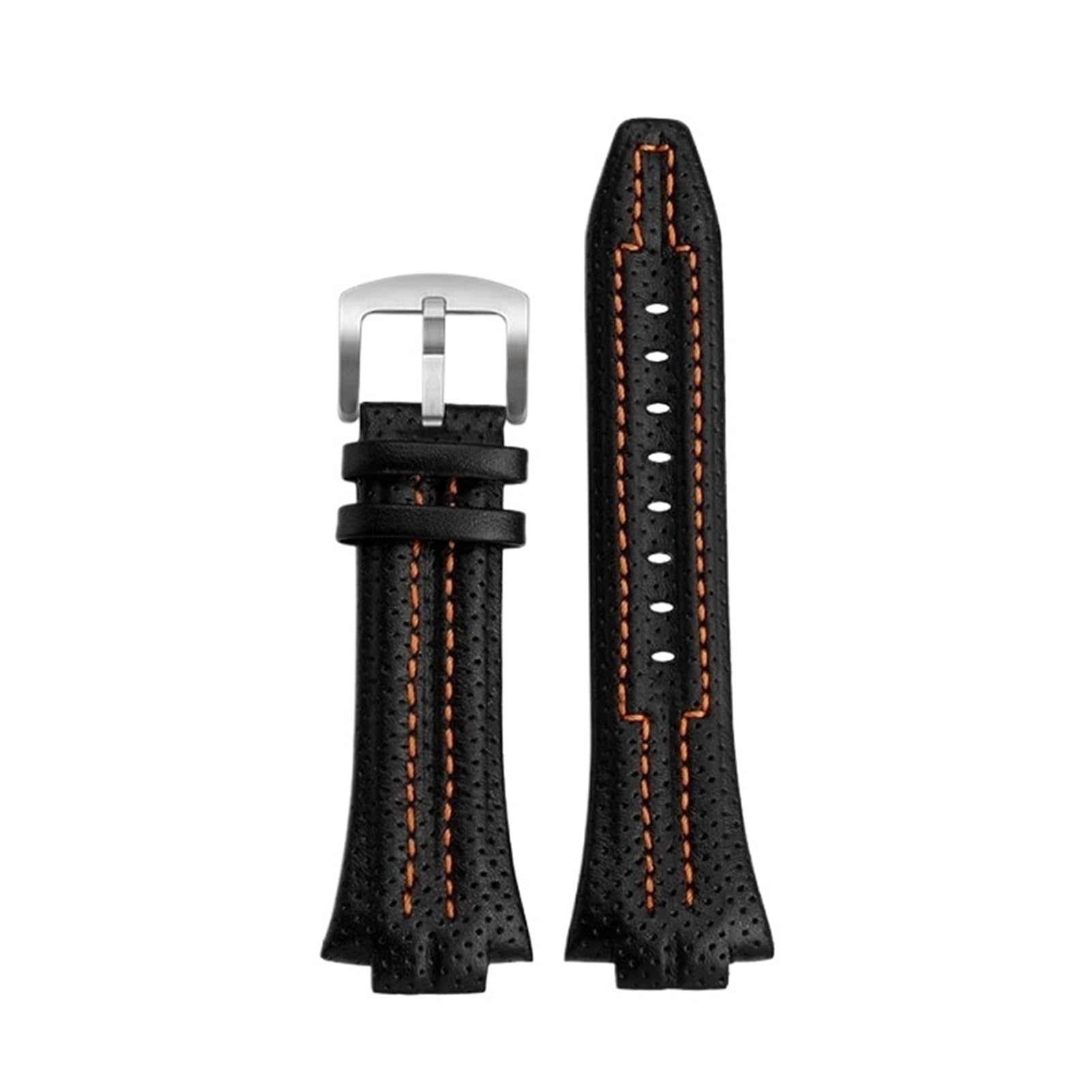 Compatible con la serie Sportura SNL029P2-SNL021P1 SNL595P2 SNL017P1 Correa de reloj cuero Boca convexa for hombre 27 mm x 15