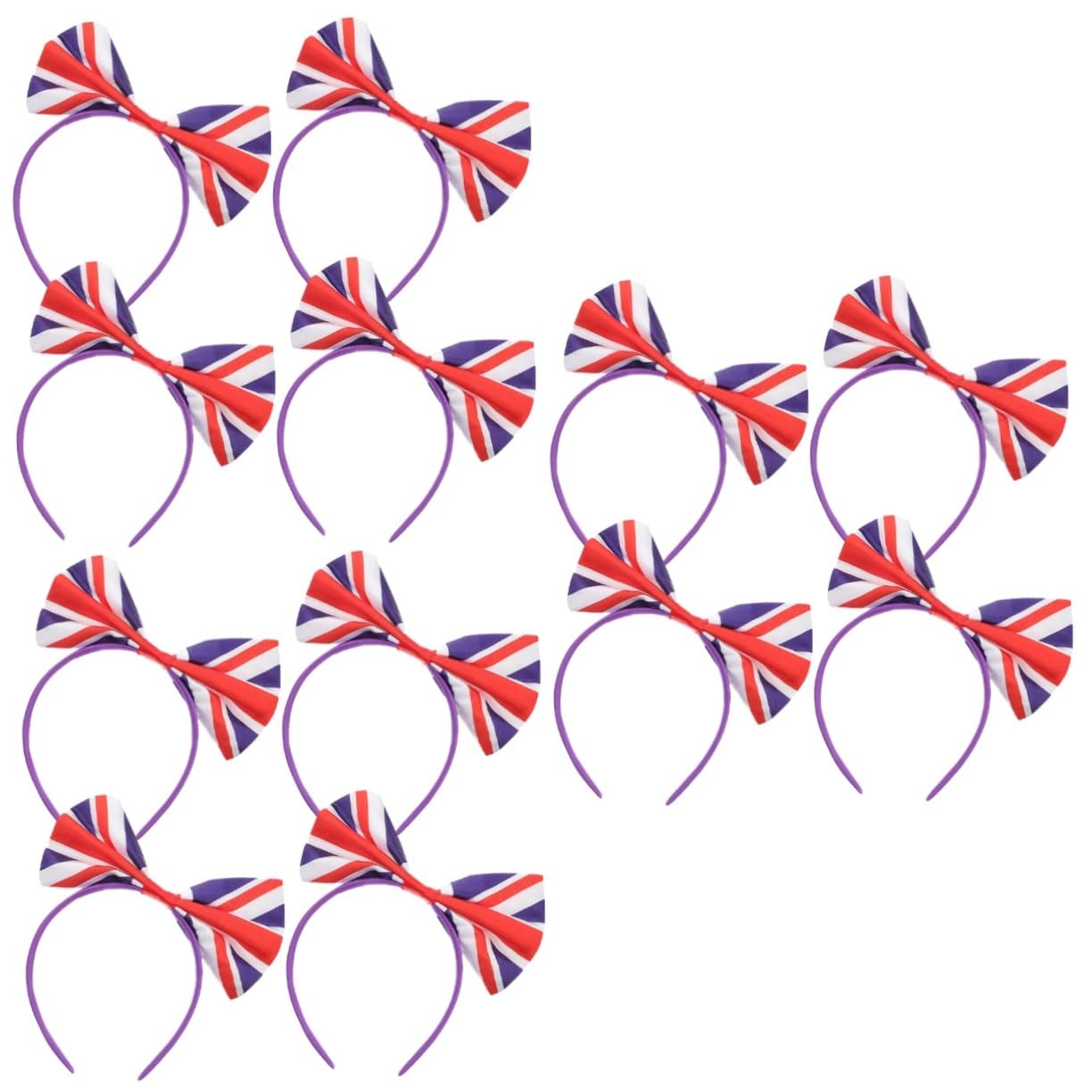 Beavorty 4 Piezas Tocado De Lazo Diadema Con Británica Lazo Para El Cabello Con Diademas Con Del Reino Unido Boppers Cabeza Arco Cosplay Decorar Satín De Las Mujeres