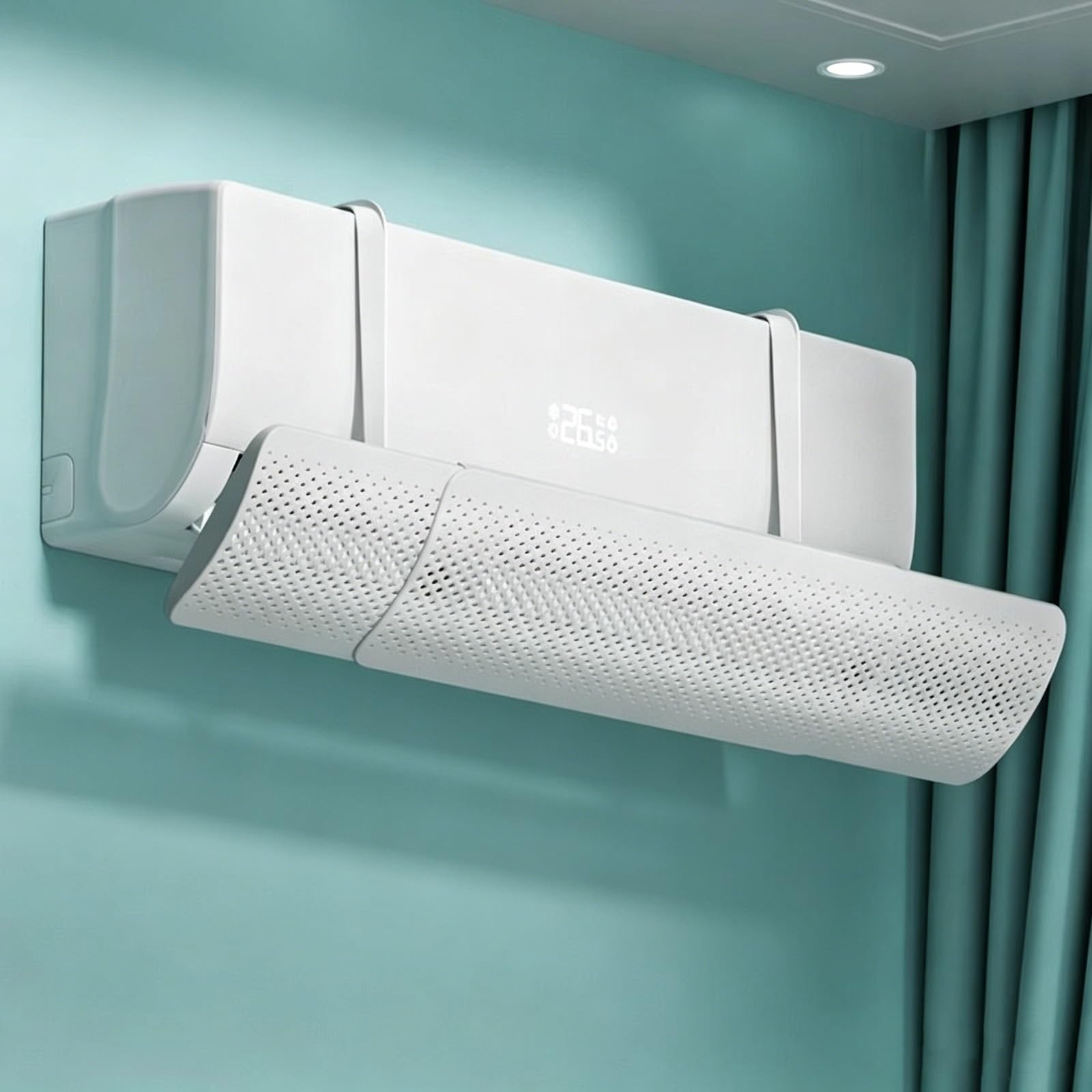 BeiJingYZ Air Conditioner Deflector Telescopic, Air Vent Deflector for Split and Wall-Mounted AC Universal, Anti-Direct Blowing Baffle