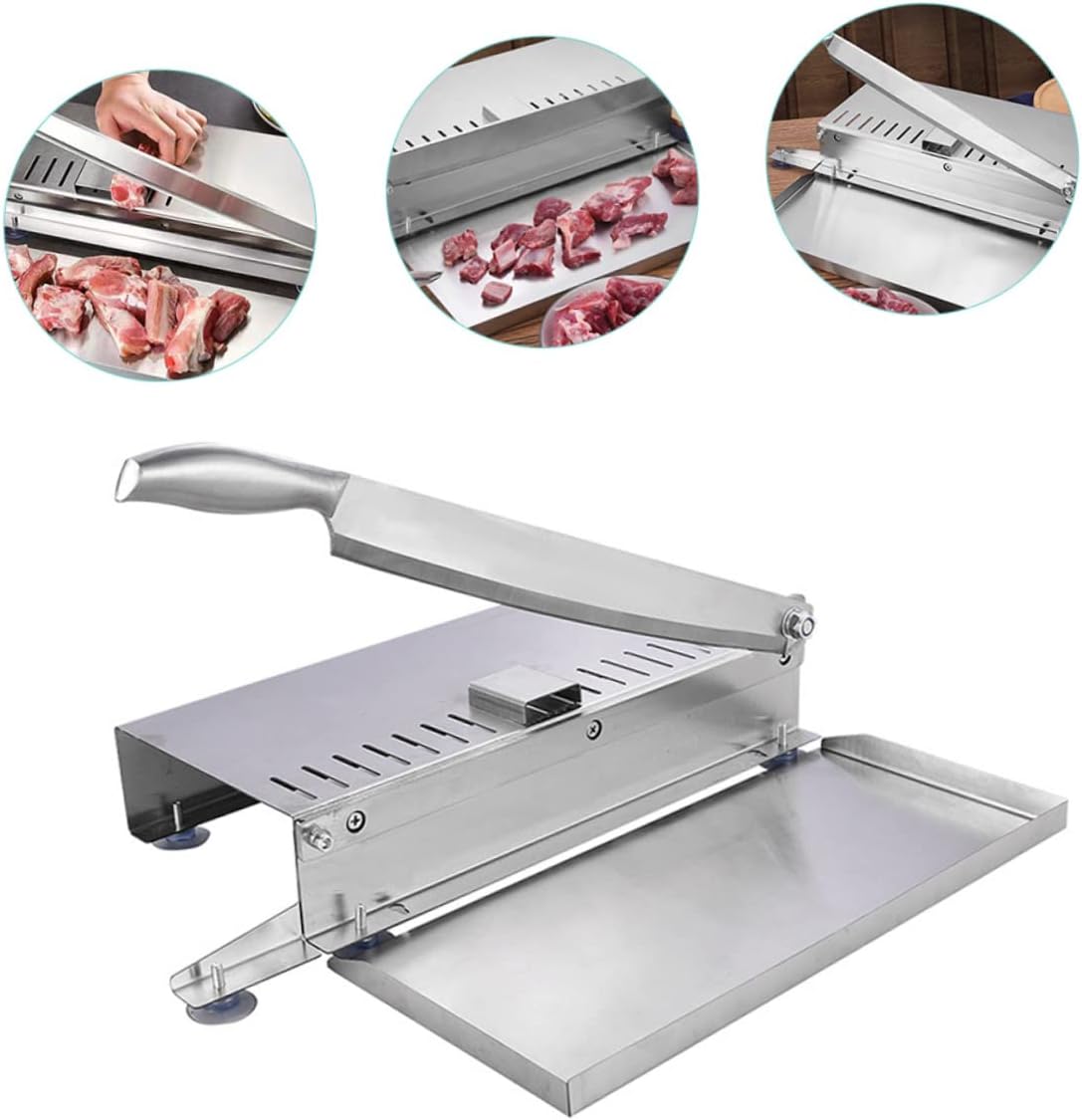Cabilock Manual Meat Slicer with Ergonomic Handle High Strength cutter for Beef Chicken Fish Lamb Home Kitchen Use Wear Resistant Meat Chopper
