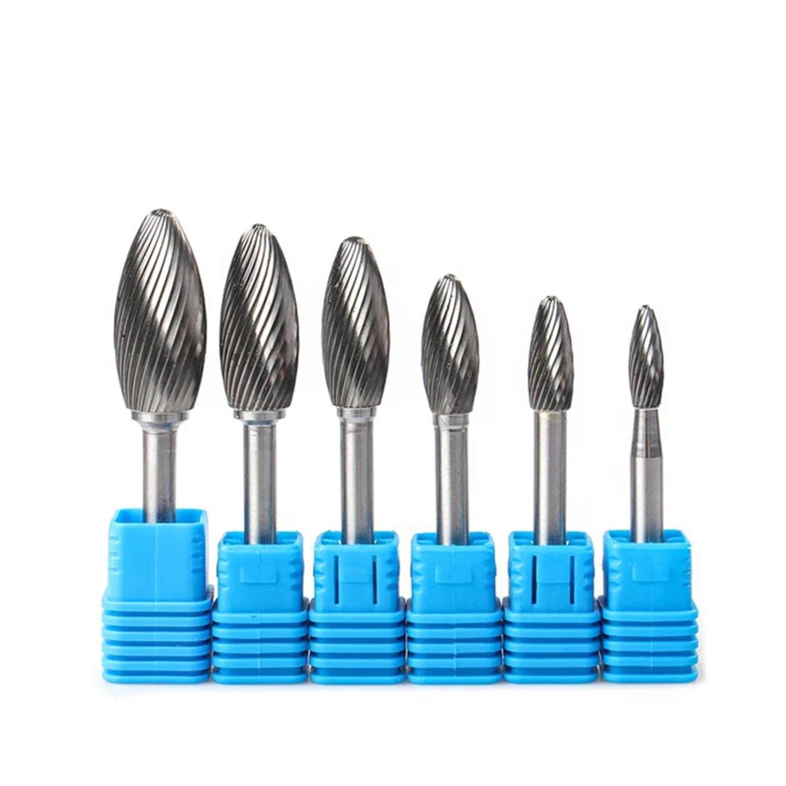 Hartmetallfräser H-Typ-Kopf-Wolframkarbid-Drehgrat-Stabschleifer for Bohrer, Fräsen, Schnitzen, Polieren(6PCS (H06-16))
