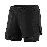 Mesing Pantaloncini Sportivi Running Donna 2 in 1 Estate Pantaloni Corti Palestra