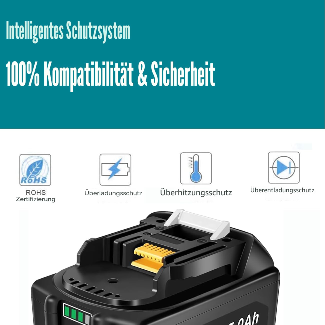 2 Packungen Ersatzakku Makita 18 V 5,0 Ah – Leistung und Zuverlässigkeit für Ihre Werkzeuge