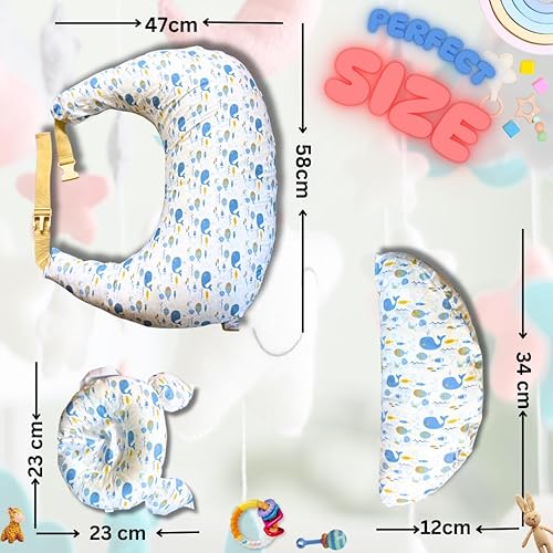 Miniatura 6 de Blessique - Almohada de lactancia, almohada de lactancia materna, artículos esenciales para recién nacidos, artículos de registro, primos y cosas