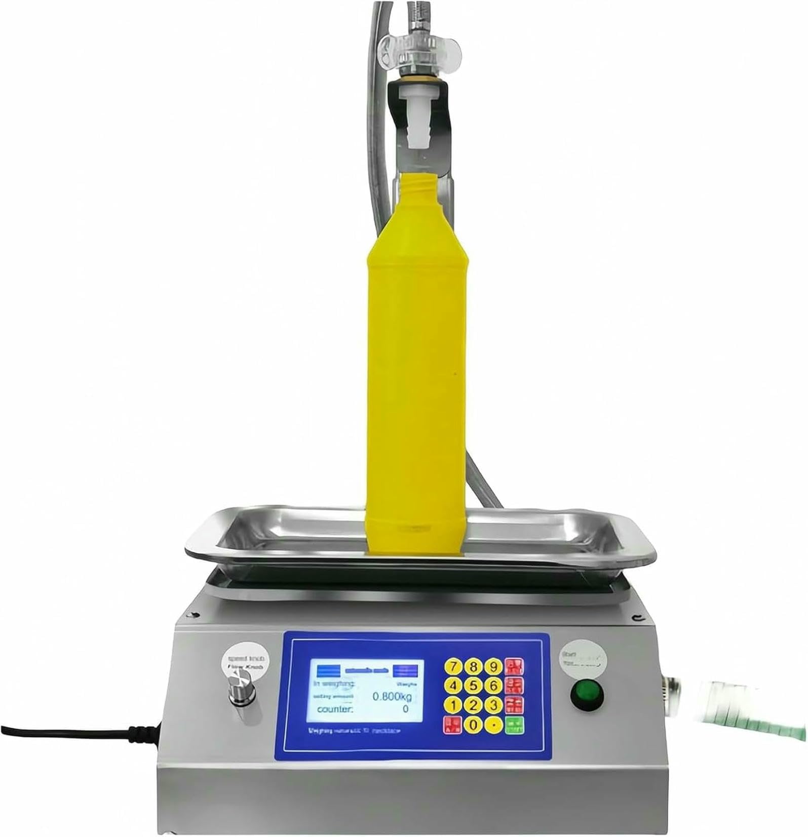 Máquina de llenado de líquidos con control digital para aceites y cosméticos