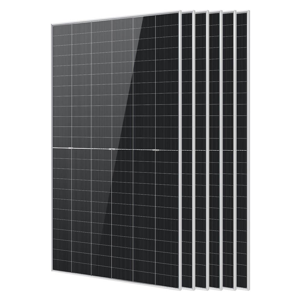 SUNGOLDPOWER 590W Bifacial Solar Panel 6PCS,N-Type 16BB,High Efficiecy Up to 30% Extra Power,Vmp 44.4V/PCS,for 24V/48Vdc Home Backup,Energy Storage,On