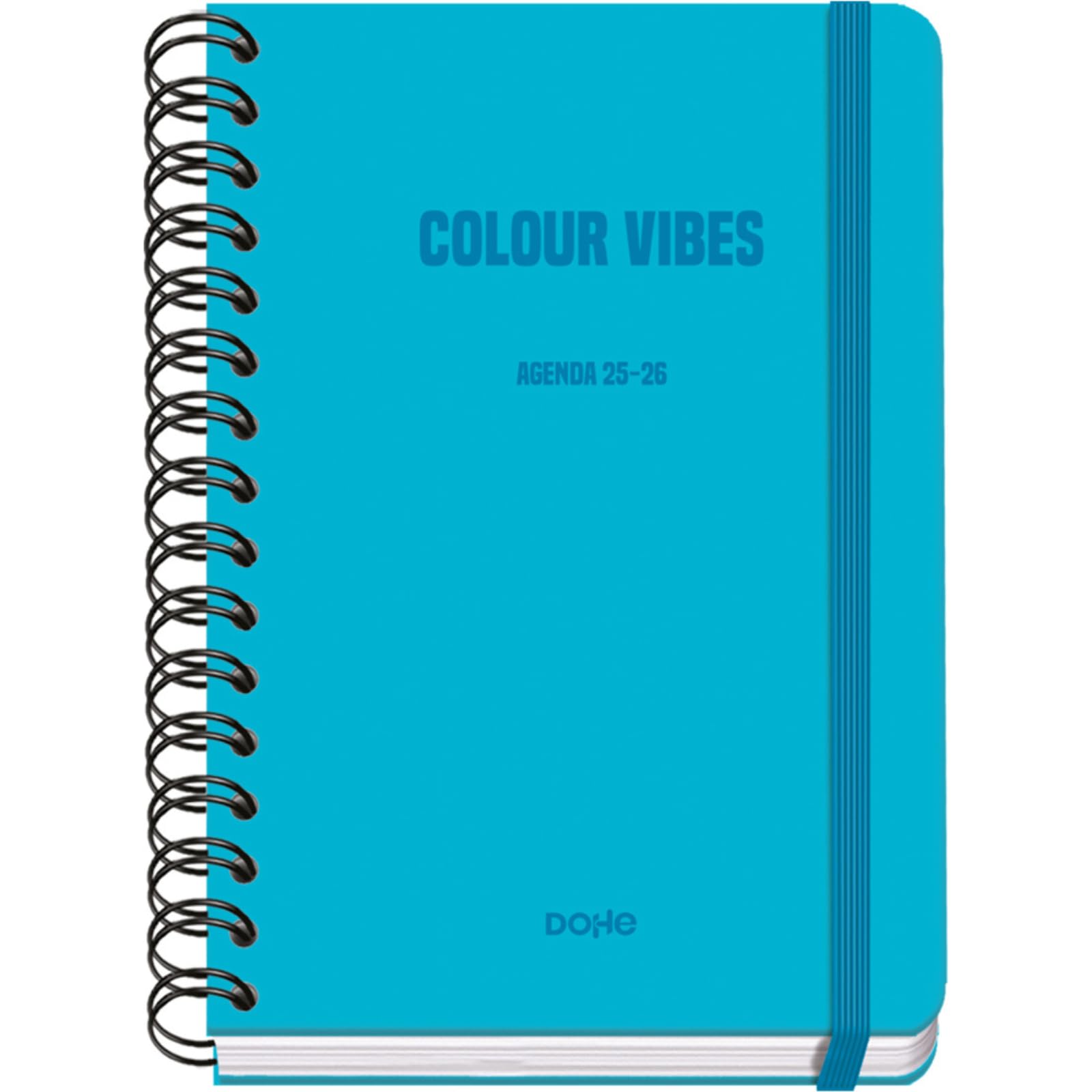 Dohe, School Planner 2025 2026, Week to View, A5 Size (15x21 cm), Spanish and English, Double Spiral Binding and Elastic Band