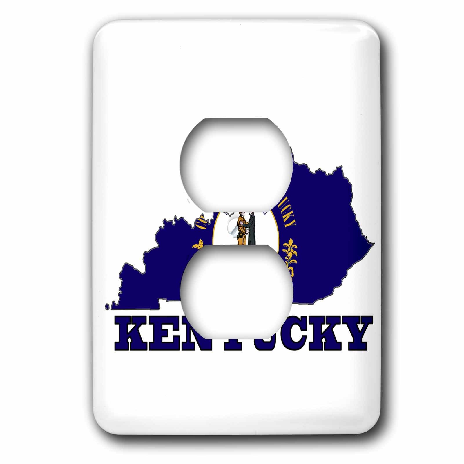 Drapeau carte Kentucky plaque 2 prises pour salon moderne