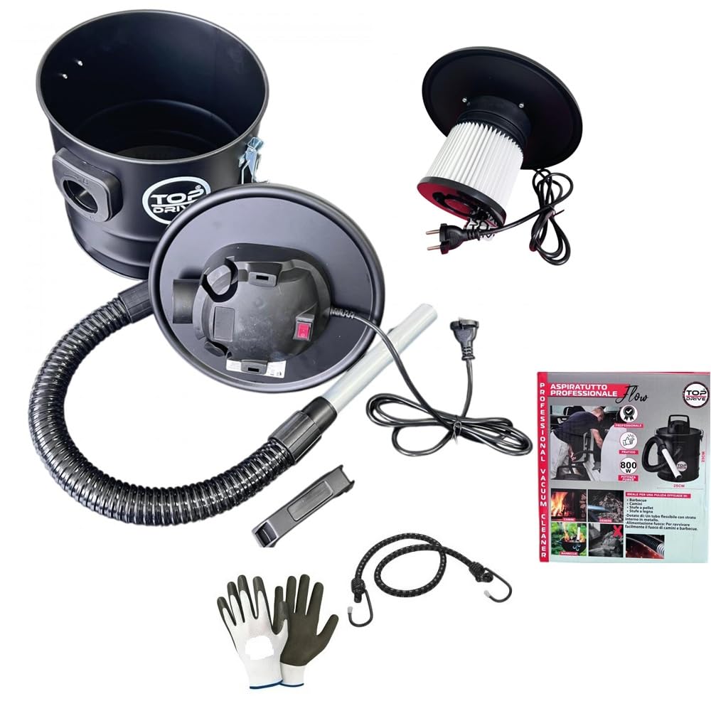 ASPIRAPOLVERE AUTO VEICOLI ASPIRACENERE PROFESSIONALE POTENZA 800W COMPATIBILE CON VIBERTI ASPITARORE PER PULIRE PULIZIA DI CAMINI STUFE A PELLET STUFE A LEGNA BARBECUE