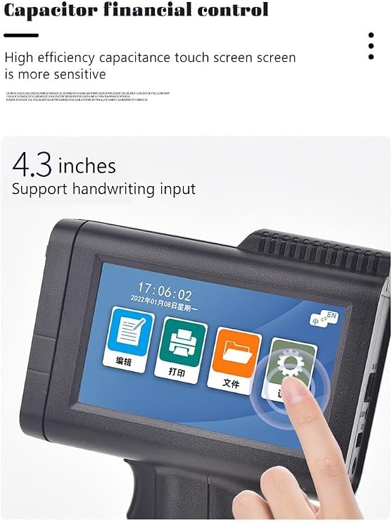 Portable Inkjet Coder, Handheld Small Inkjet Printer Batch Number Two-Dimensional Code Coding Machine Ultra-Clear Printing Multi-Language Portable