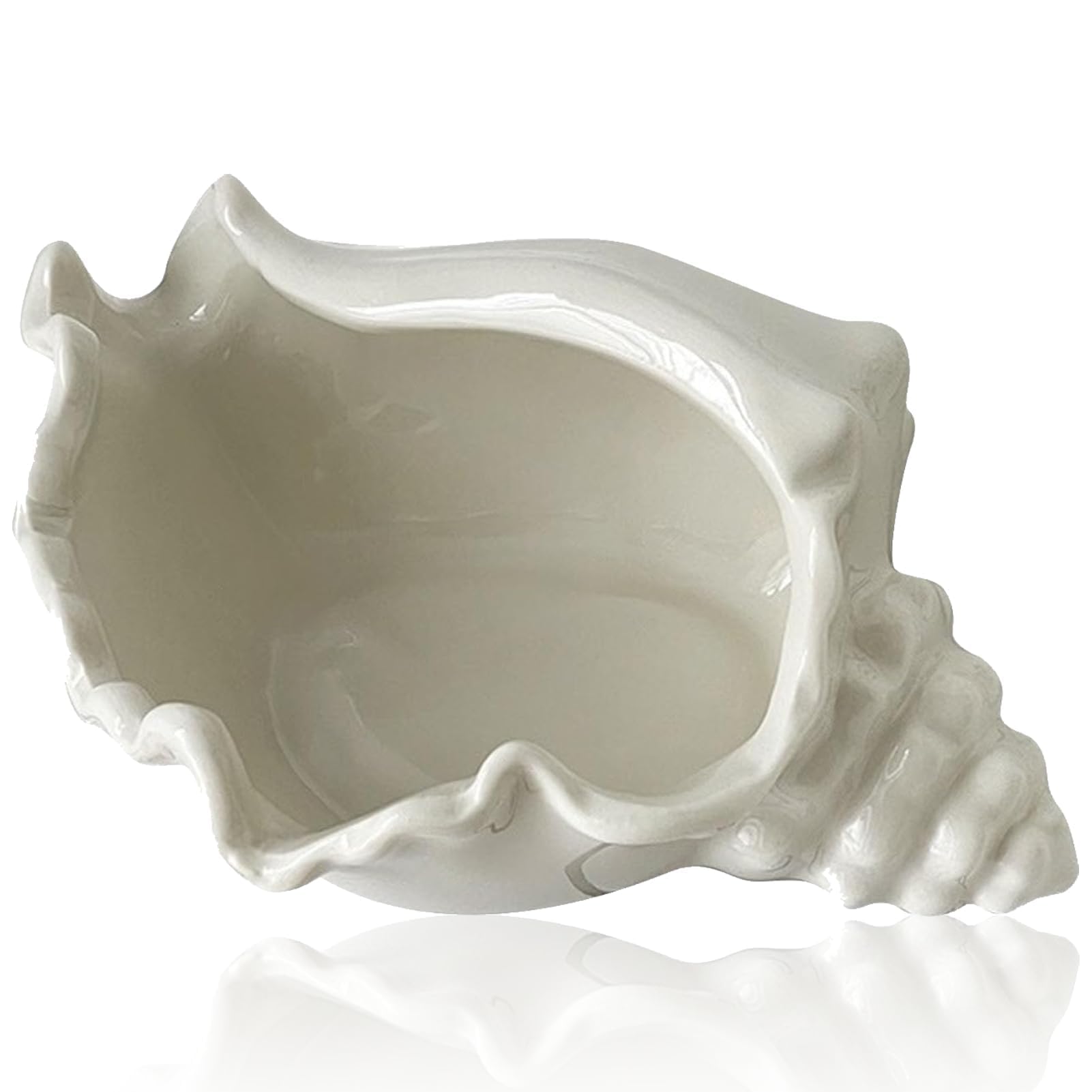 CUSROS Bol de rangement en forme de coquillage - Plat de service - En céramique - Forme de coquillage - Multicolore - Pour 4 clés