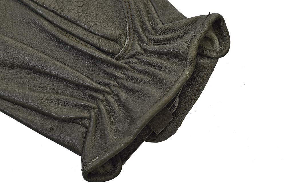 Mens Palm Green Leather Driving Gloves Unlined (XXX-Large)