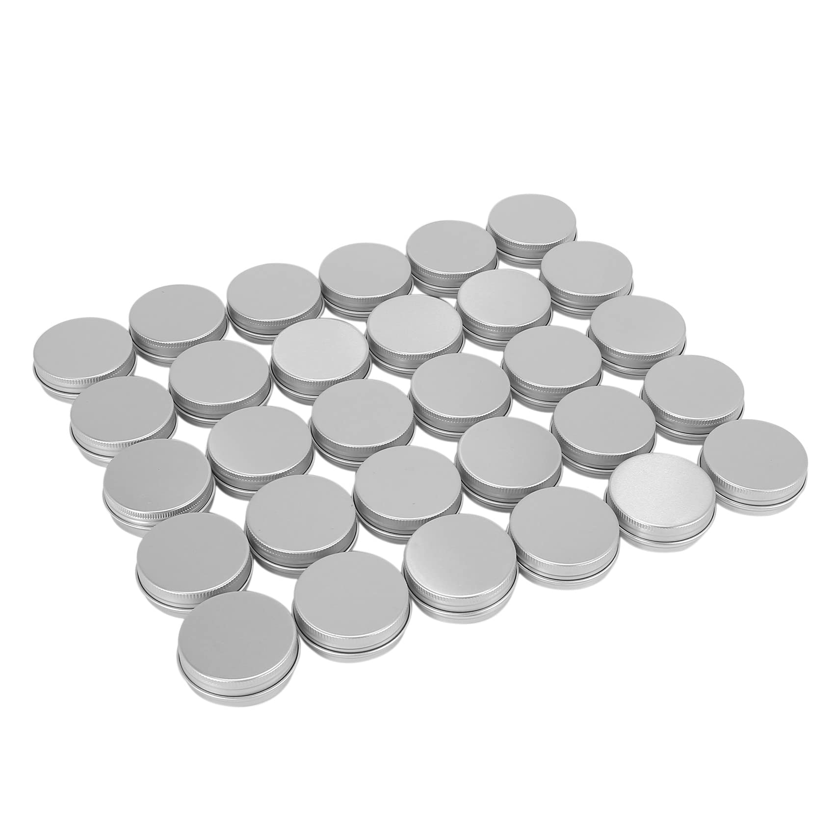 XUJIAN 30 Pack Screw Top Lip Balm Tins Containers (1oz)