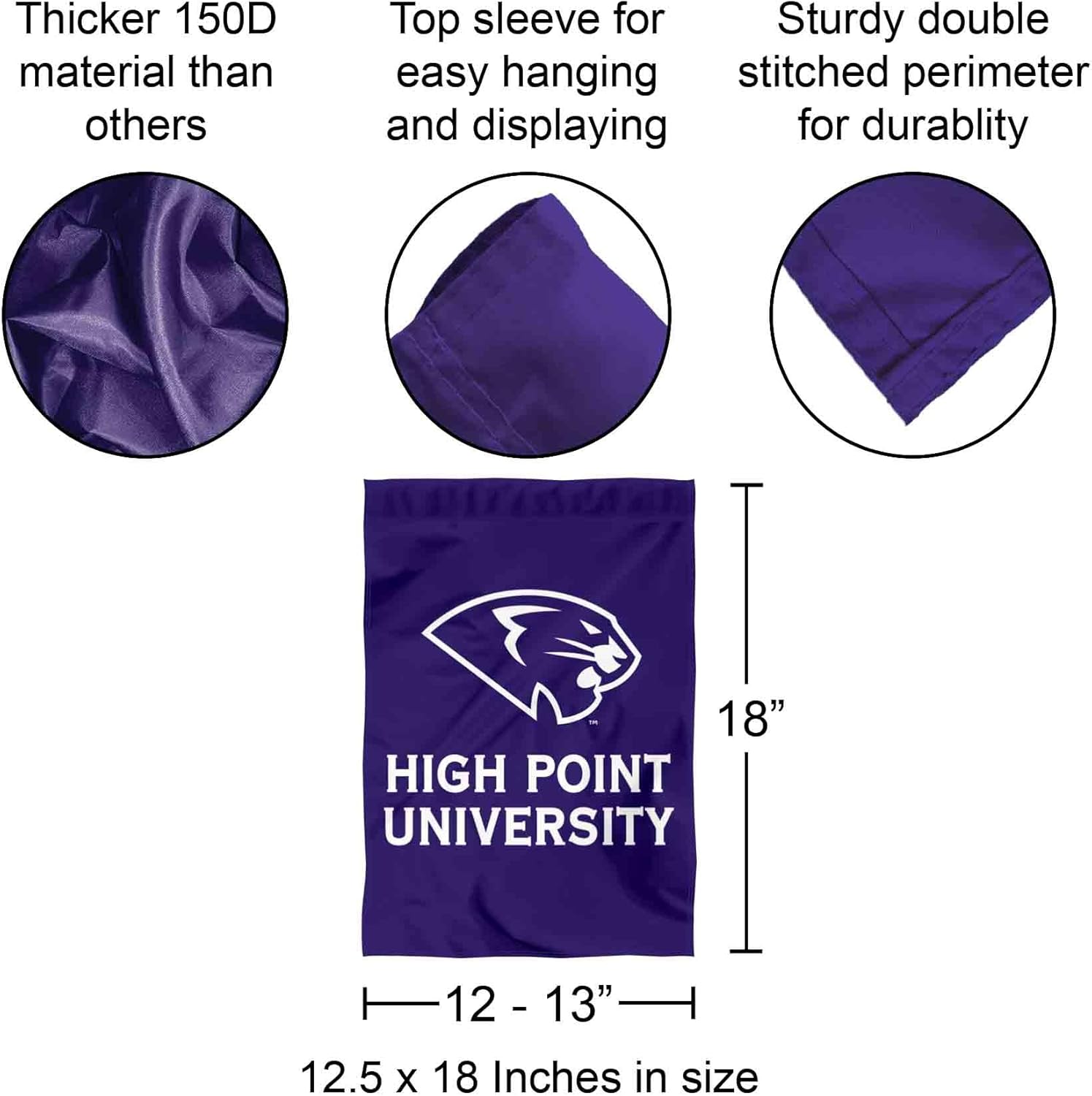 High Point Panthers Wordmark Logo Garden Banner Flag