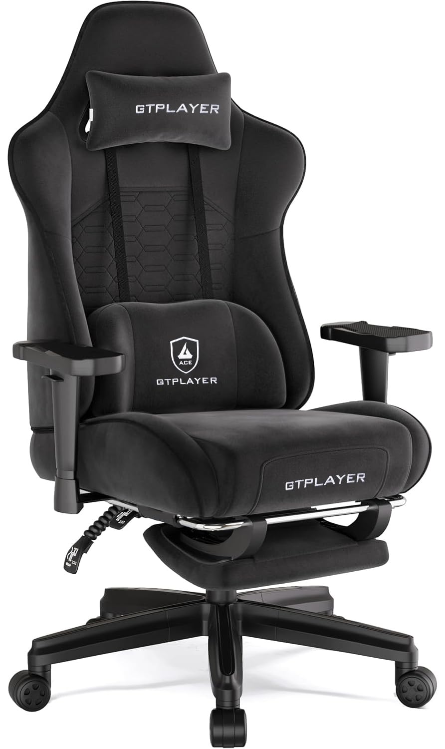 GTPLAYER ゲーミングチェア ベロア生地 デスクチェア オフィスチェア 椅…