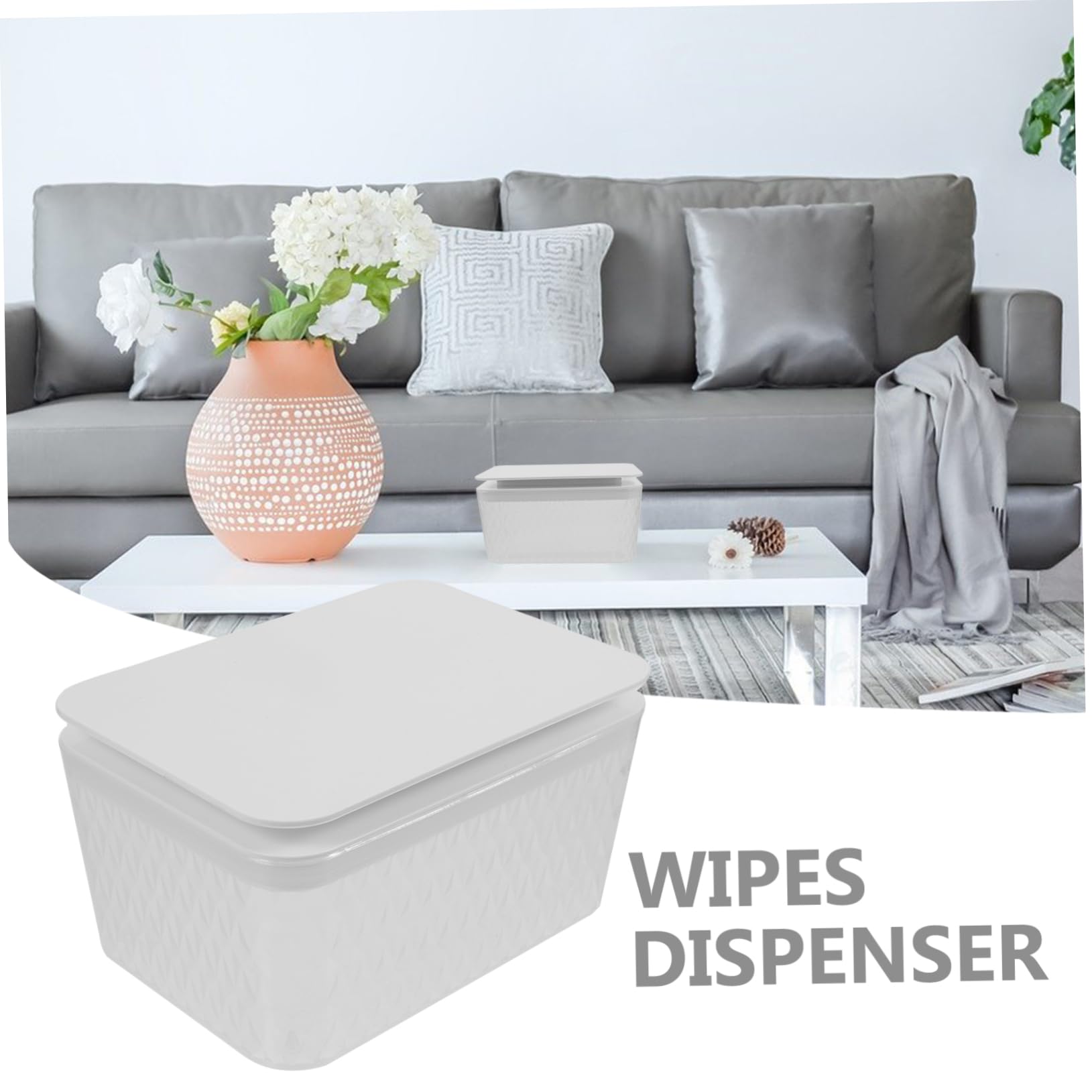 Dispensador de Toallitas Húmedas Tapa de Plástico Blanco
