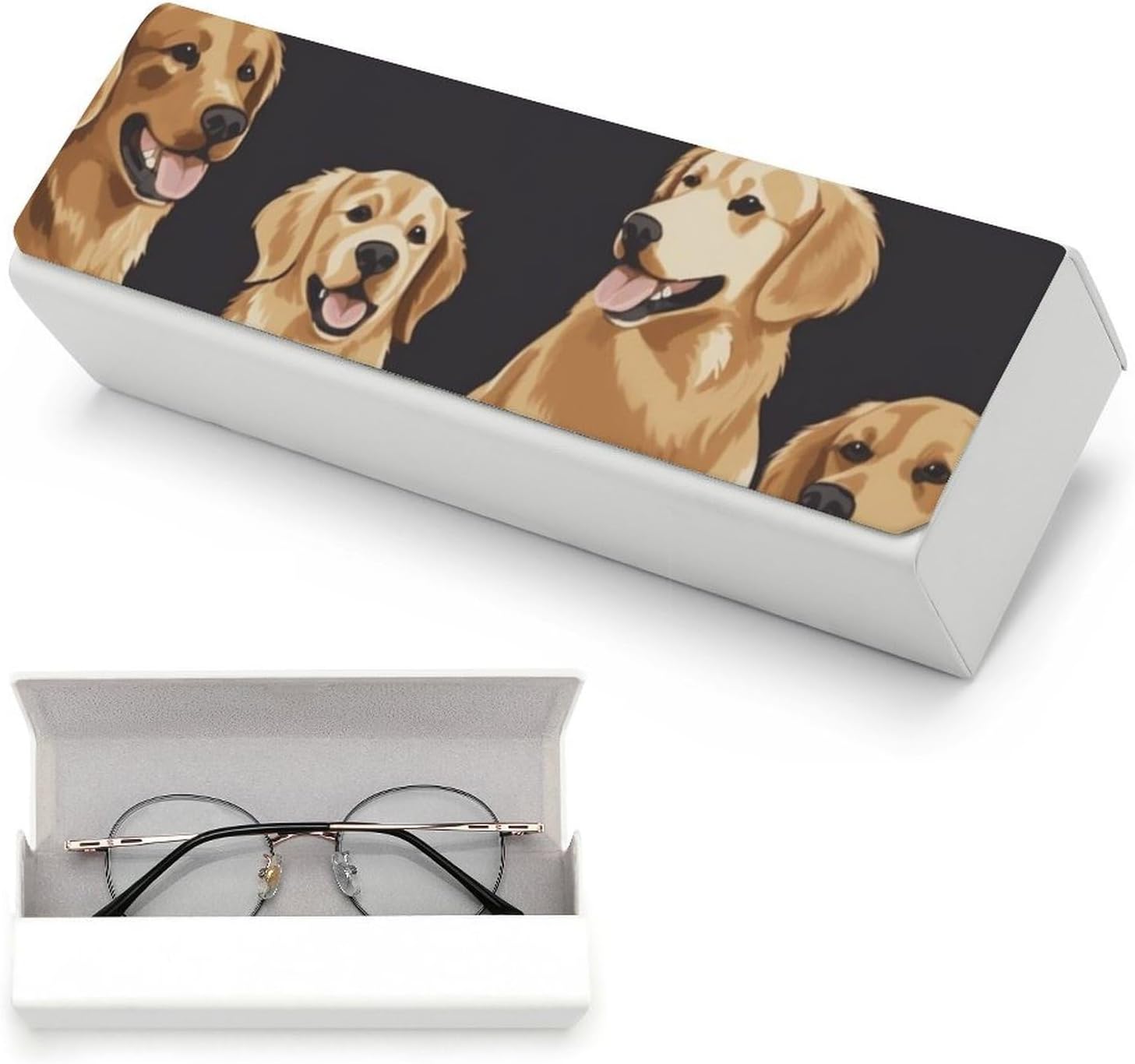 Golden Retrievers Hard Eyeglasses Case, Portable Sunglasses Case image 5