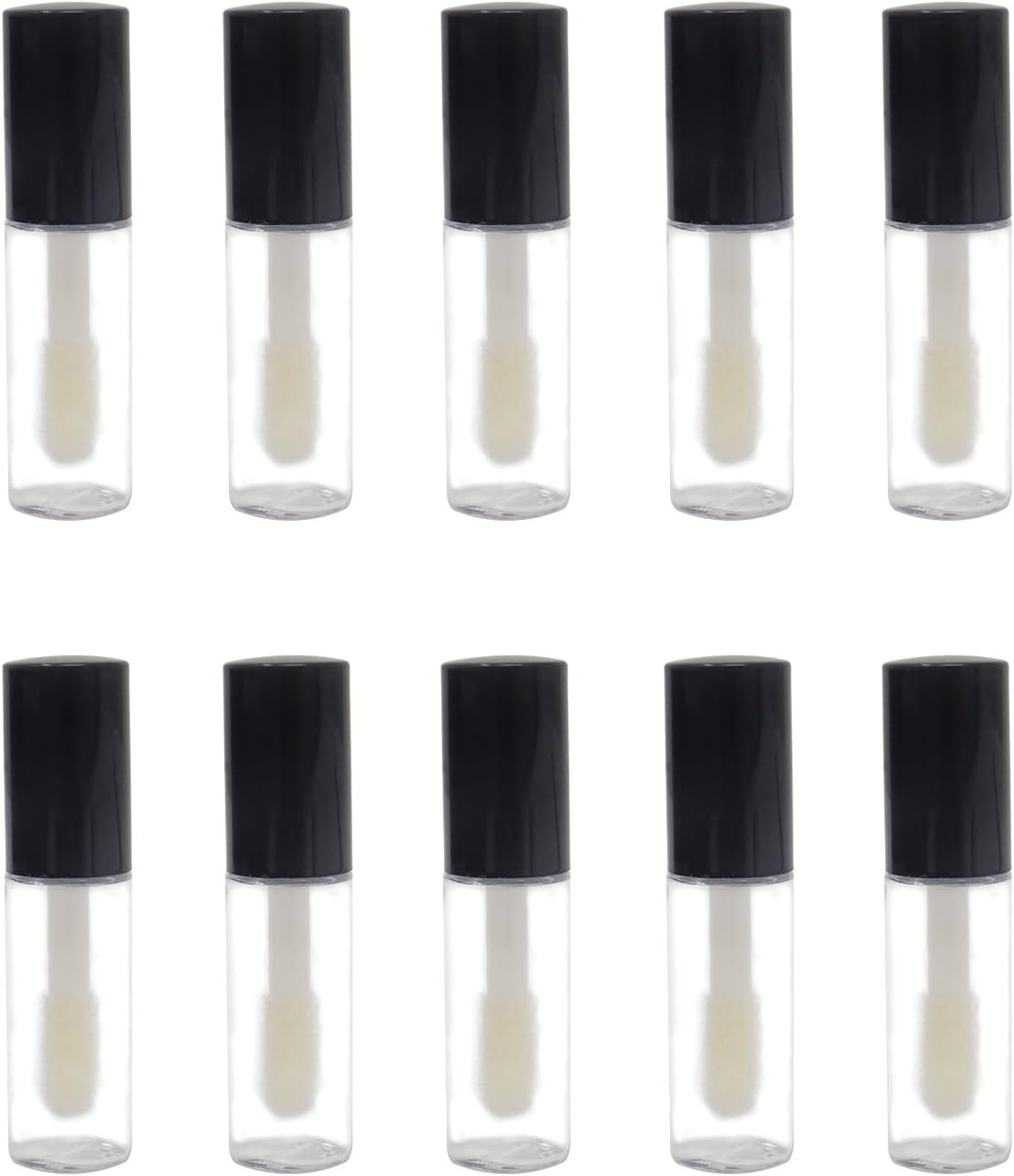 10PCS 1.2ml Mini Reusable Clear Empty Lip Gloss Containers Travel Empty Lip Gloss Bottle Tube Vials for Lipstick Samples, Lip Balms