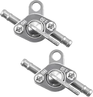 2 PCS Inline Fuel Tank Tap Valve, 6mm Motorcycle Inline Gas Fuel Petcock Shut Off Switch, Fuel Tank Tap Valve On-Off Switch for ATV 50cc 70cc 90cc 110cc 125cc 140cc 150cc (2 PCS)