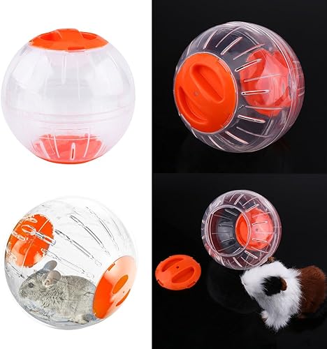 Miniatura 9 de Rueda de Hámster de ejercicio pelota, run-about Mini 4.7inch animales pequeños mouse Gerbil Actividad Toy Pet, 3Pack