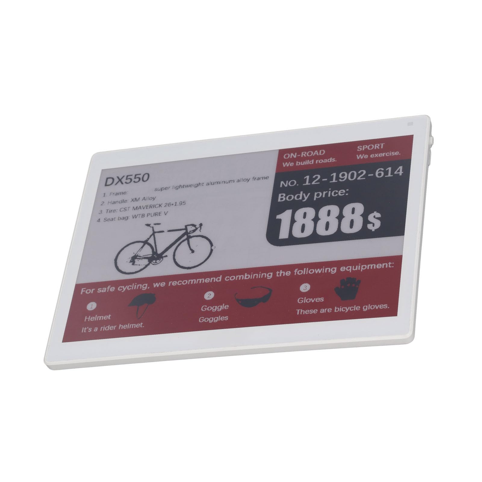 Elektroniczny Wyświetlacz Papierowy o Przekątnej 10,2 Cala, moduł Wyświetlacza E-Ink Bluetooth, Szablony do Samodzielnego Projektowania, Tekst Pomocniczy, Obrazy, Kody QR, Kody