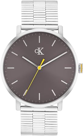 Calvin Klein Mens CK Real Quartz Watch - Slim Case, Bracelet, Minimalist Dial, Water Resistant Up to 30m - Modern, Classic Timepiece - Gift for Him 42mm