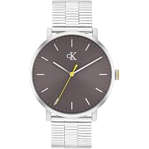 Calvin Klein Three Hand Quartz Movement Watch CK Real Collection with Stainless Steel Bracelet