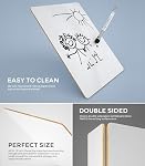 Nicpro 6 Pack Dry Erase Lapboard Set Small Student Whiteboard 9 x 12 inches Double Sided with 18 Water-Based Pens and 6 Erasers Learning Mini Bulk White Board for Student and Classroom Use