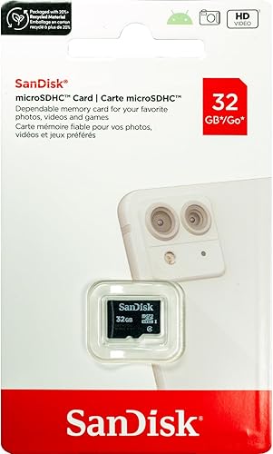 Sandisk Tarjeta de memoria flash MicroSDHC MicroSD C4 TF de 32 GB Clase 4 con adaptador SD y lector de tarjetas SD USB # R13 (empaquetado a granel)