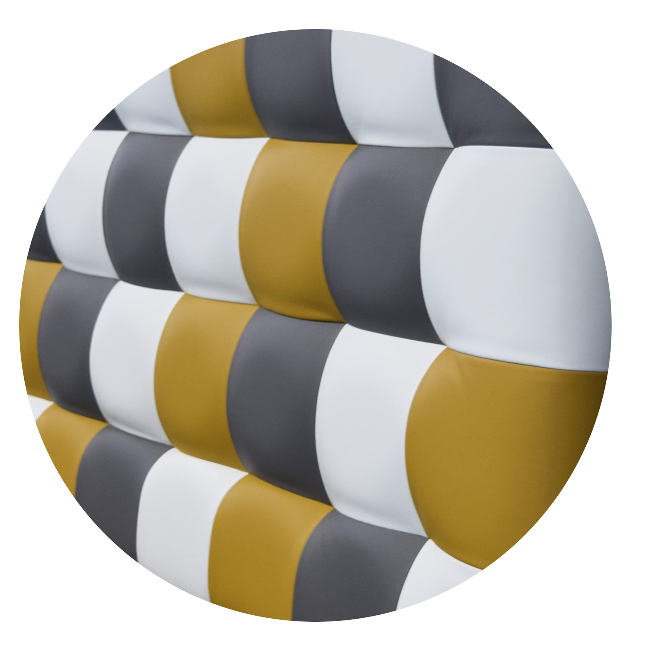 ONEK-DECCO Cabecero Tennessee con Botones, tapizado en Polipiel de Dormitorio Medidas cabecero de Cama niño, Juvenil y Matrimonio Cabezal Blanco, Acolchado (200 x 70, Gris)