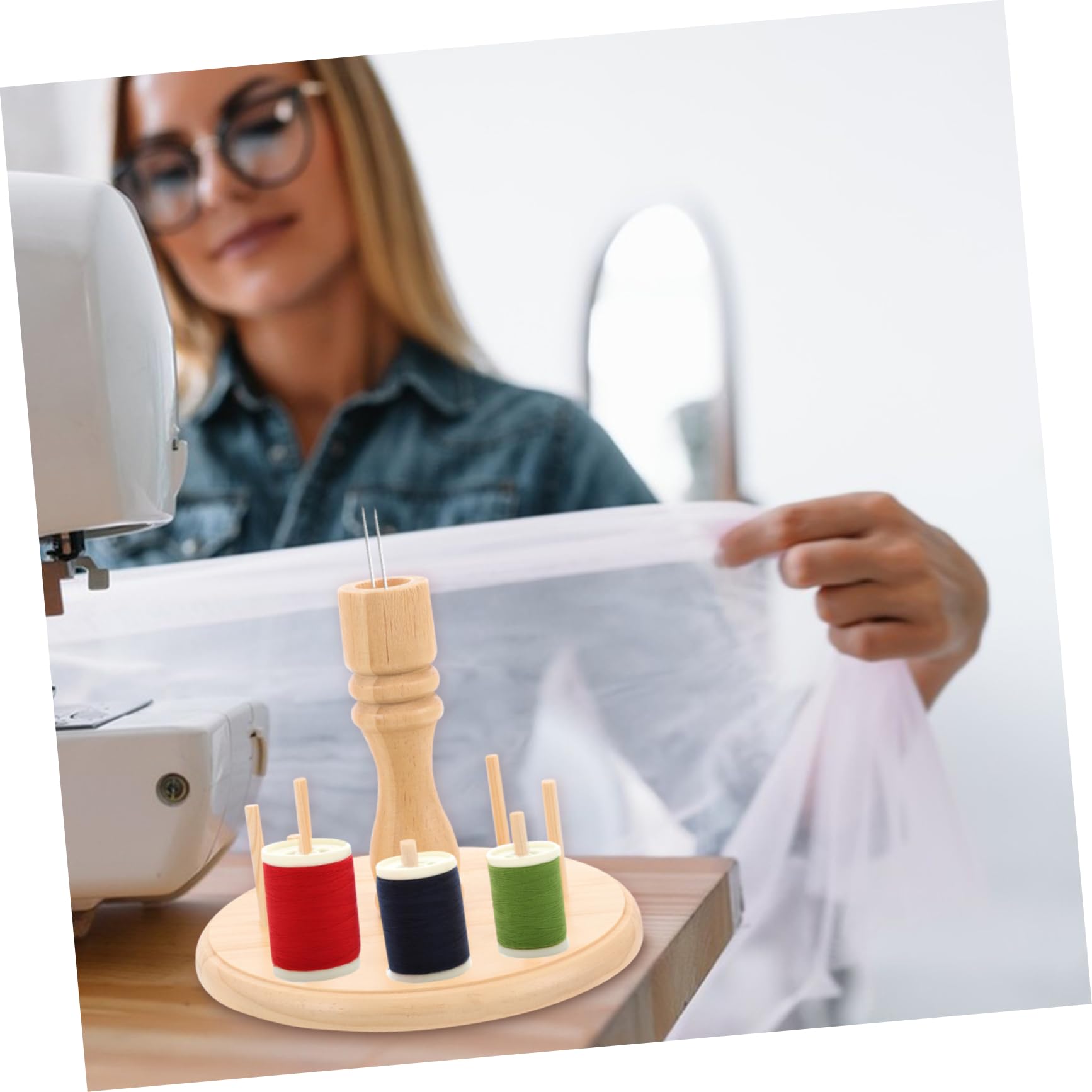Gadpiparty 3 Stück Nähgarnhalter Achsen Spulenständer für Garnrollen Platzsparender Fadenorganizer mit Kreativem Design für Effektive Aufbewahrung von Nähgarn