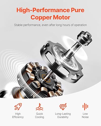 Miniatura 3 de VEVOR Bomba de vacío, 5 CFM, bomba de vacío de paleta giratoria de una etapa HVAC, para sistemas R134a R22 R410a, kit de bomba de vacío automática